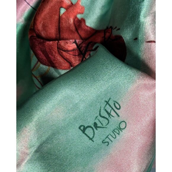 Brisato Studio Unique Green Art Icons Square Scarf - Picture 7 of 14